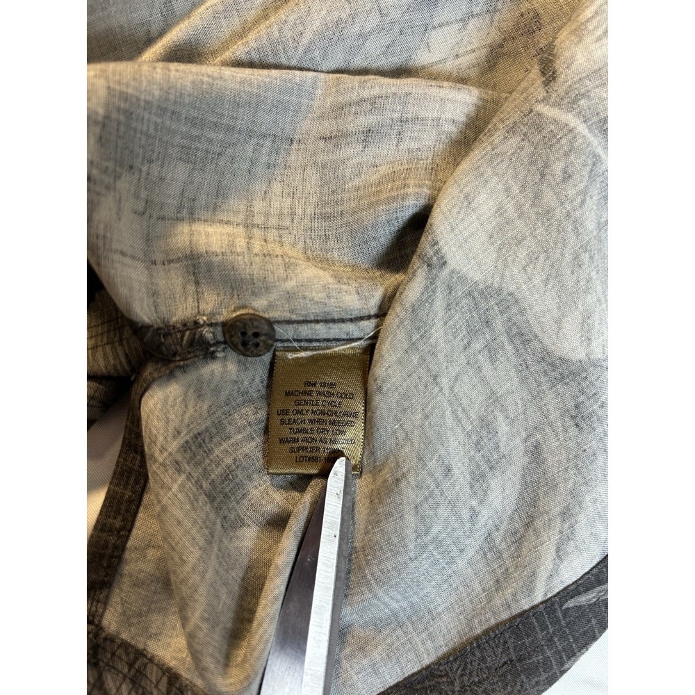 Foundry Men's Hawaiian Shirt 3XL Gray Rayon Resort Costal Vacation Button Down - Picture 6 of 8